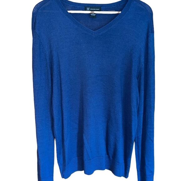 Inc. International Concepts cobalt blue men’s v-neck sweater size medium - Picture 1 of 4